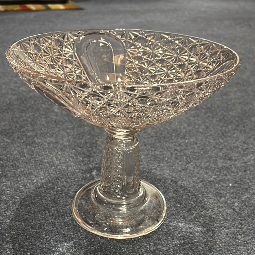 Vintage pressed glass compote